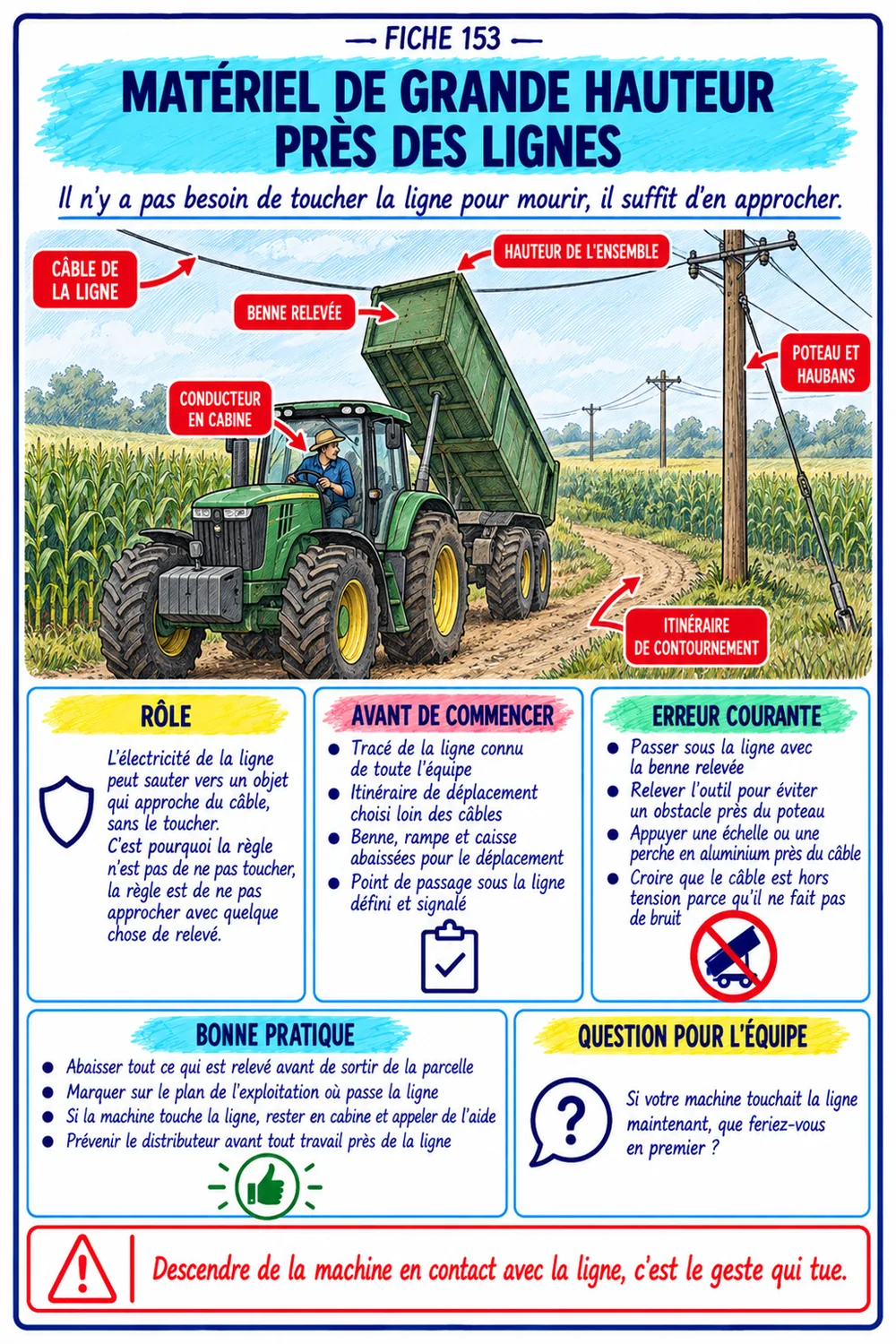 Fiche matériel de grande hauteur près des lignes, Guide de l'Électricité à l'Exploitation
